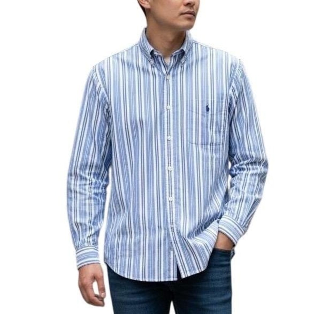 Polo Ralph Lauren Mens Cotton Button Down Shirt Size  Large